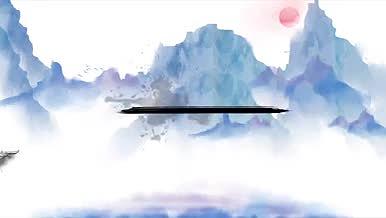 中国风水墨字幕AE模板视频的预览图